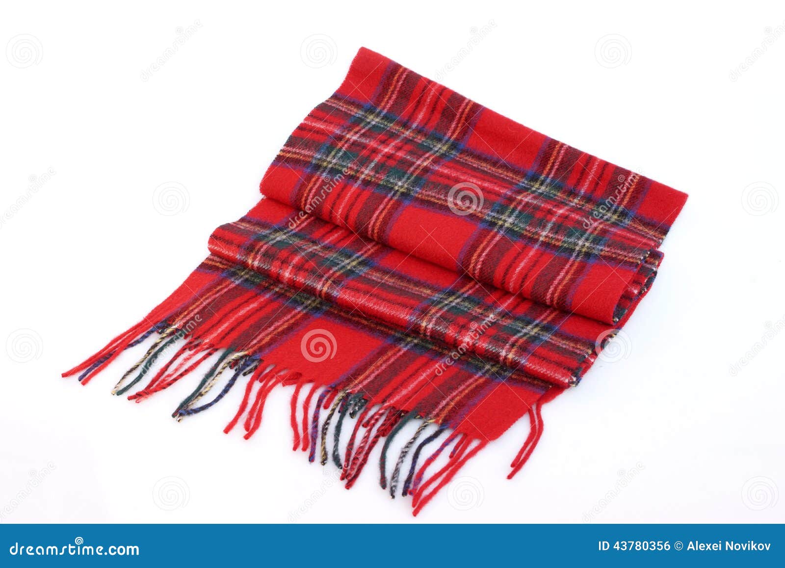 Warm and Soft Red Tartan Scarves Stock Photo - Image of checkered ...