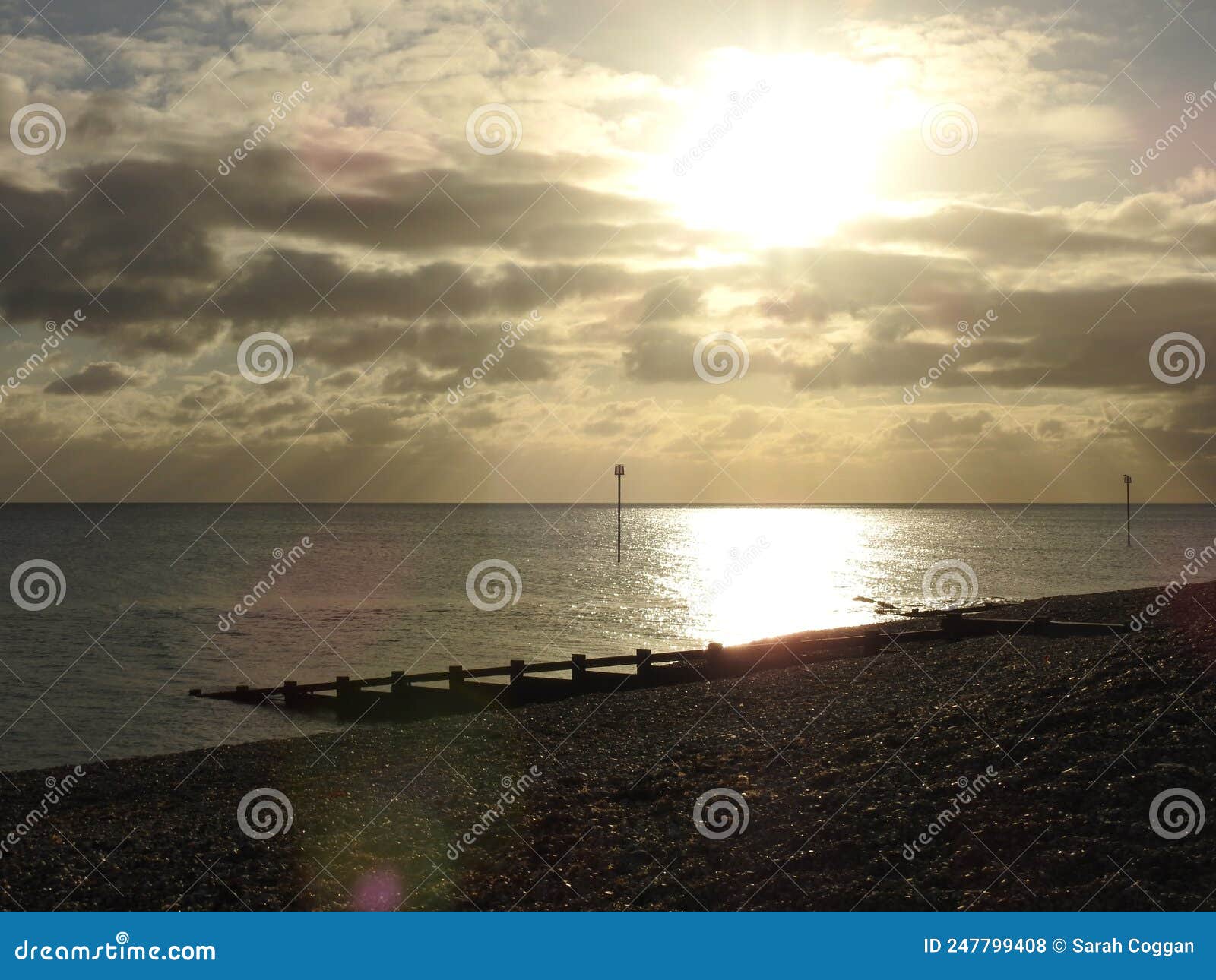 Warm Sunshine on an Afternoon at the Beach Stock Photo - Image of coast ...