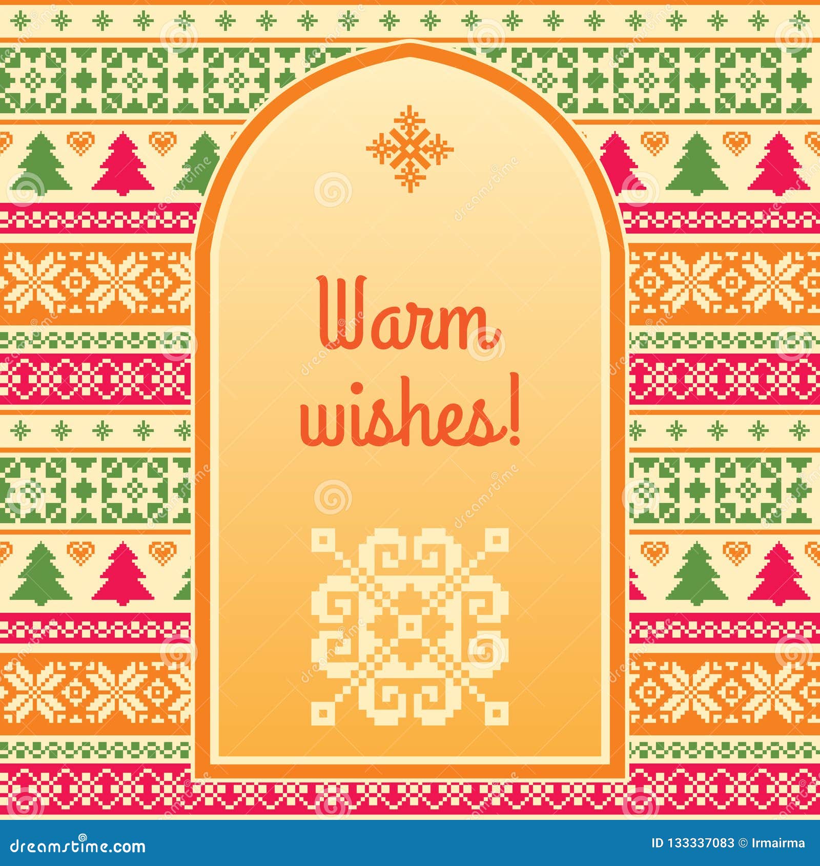 Warm Wishes Christmas Background Stock Vector - Illustration of banner ...