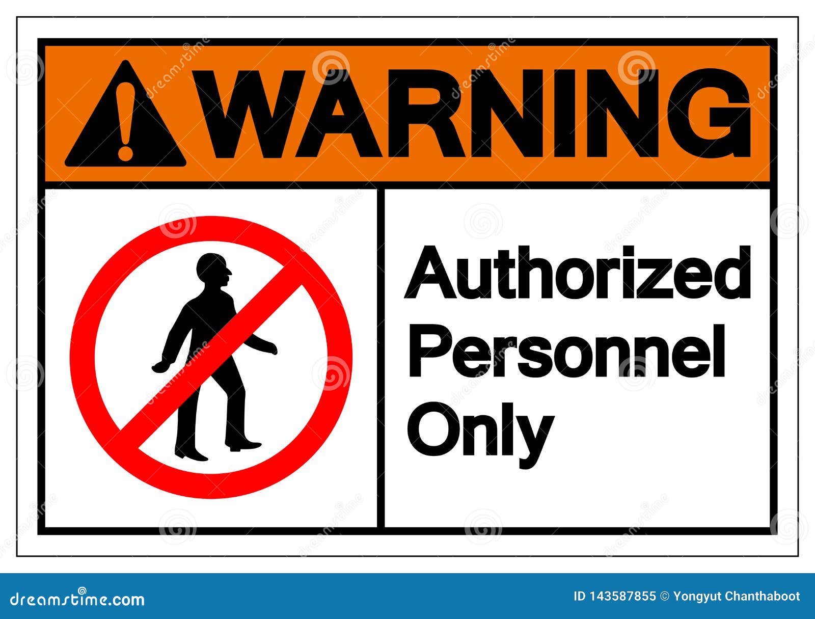 Warning Authorized Personnel Only Symbol Sign Vector Illustration