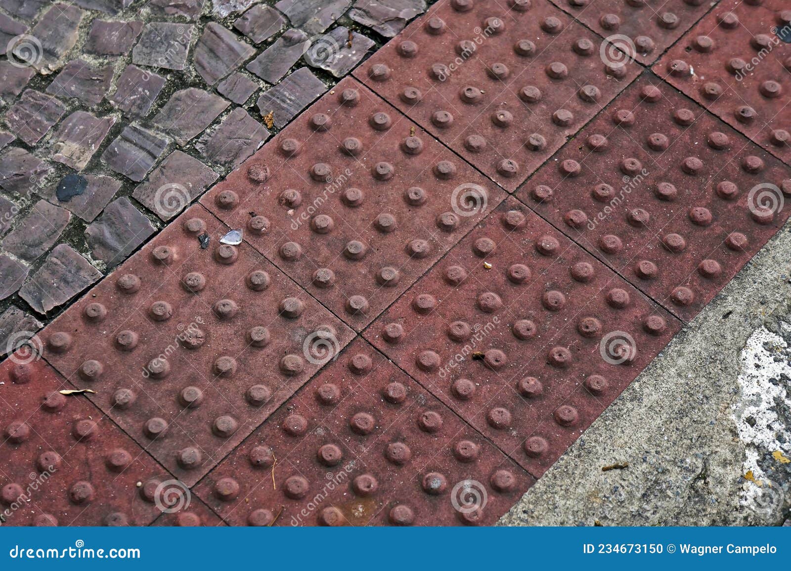 Warning Bumps For Blind People On Sidewalk Stock Photo Image Of