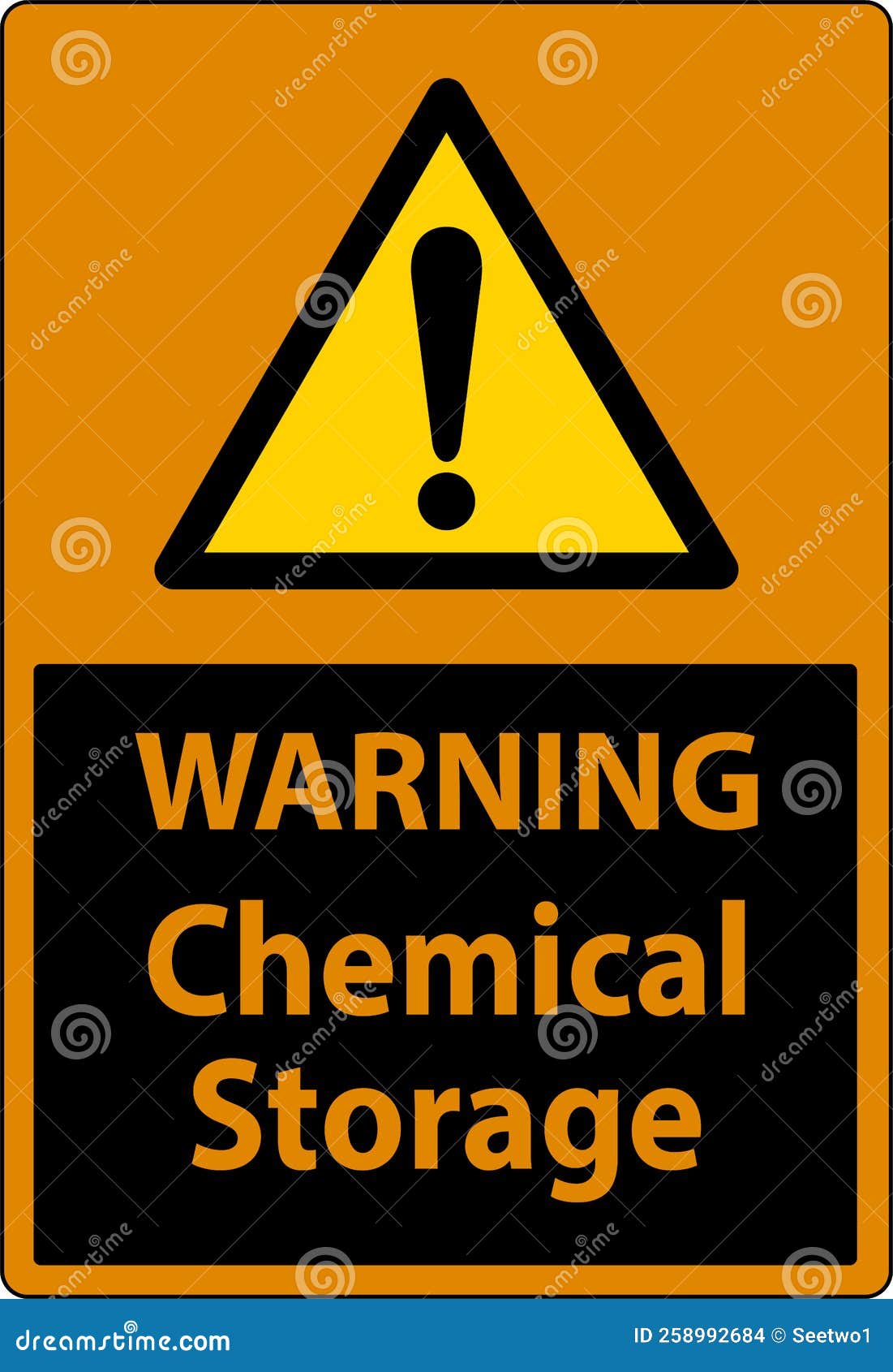 Warning Chemical Storage Symbol Sign on White Background Stock Vector Illustration of danger