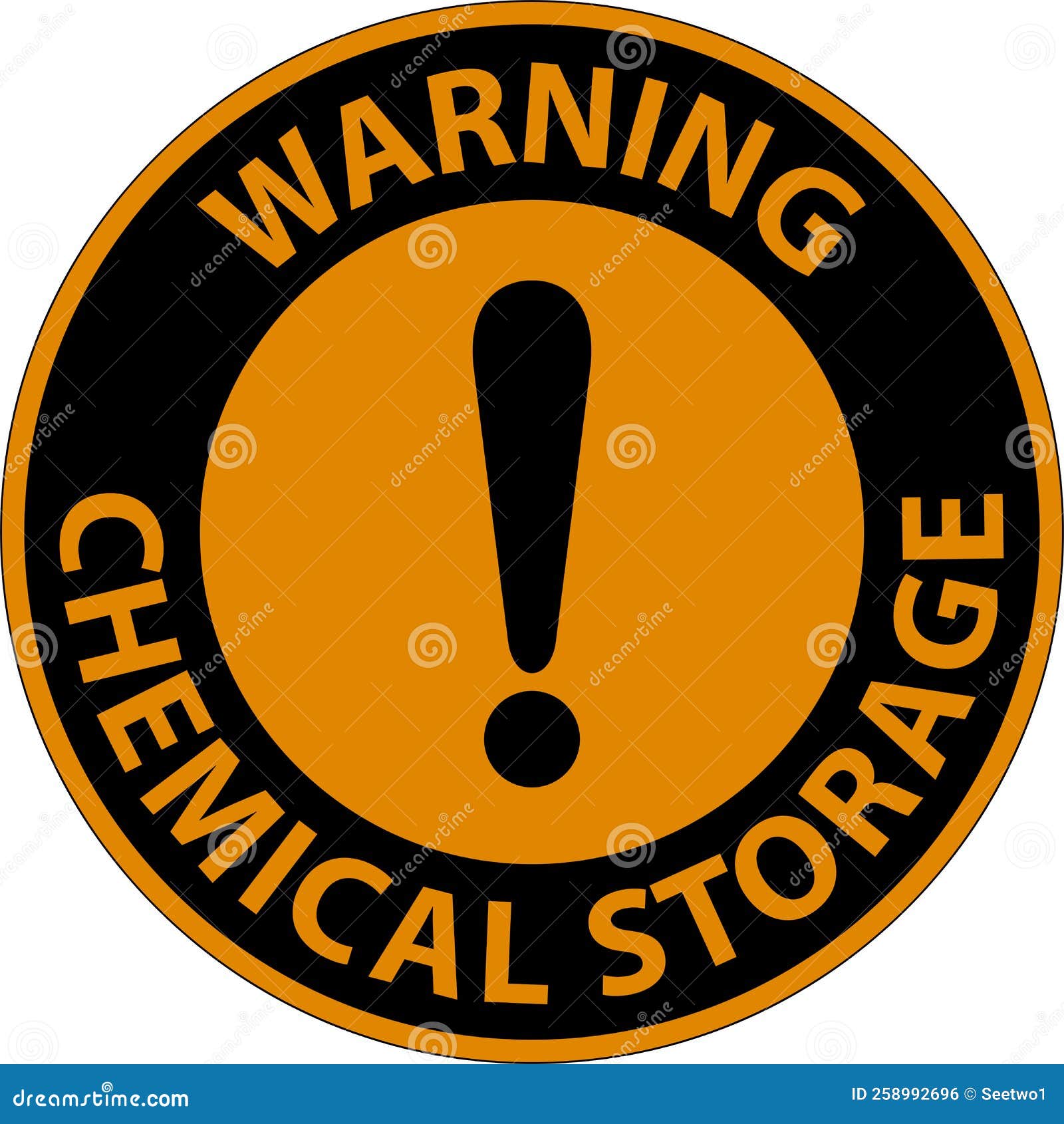 Warning Chemical Storage Symbol Sign on White Background Stock Vector Illustration of