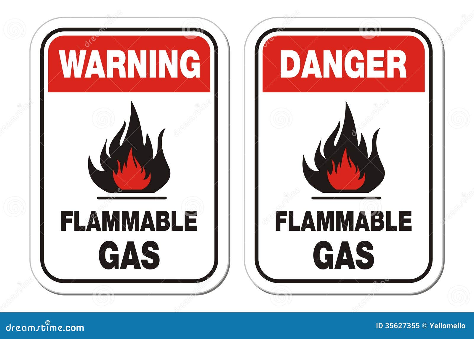 Danger Flammable Materials Vector Illustration | CartoonDealer.com ...