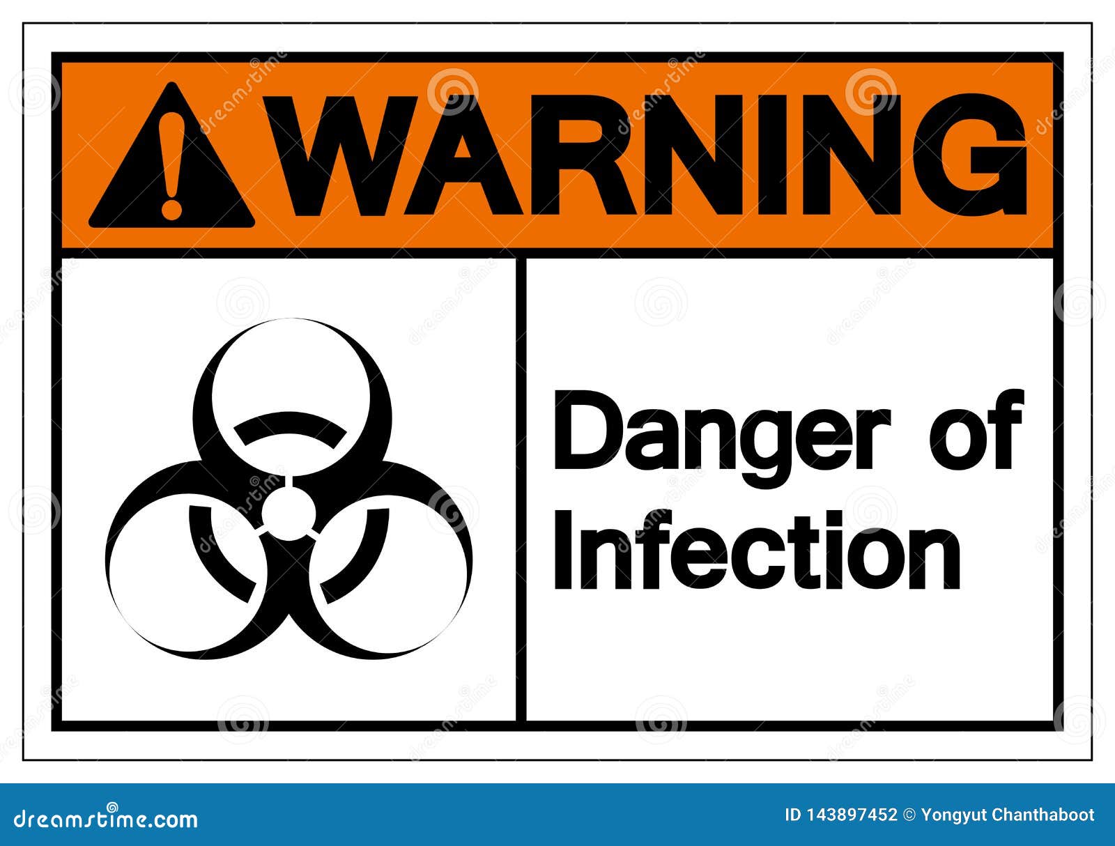 Warning Danger of Infection Danger & Warning Labels 