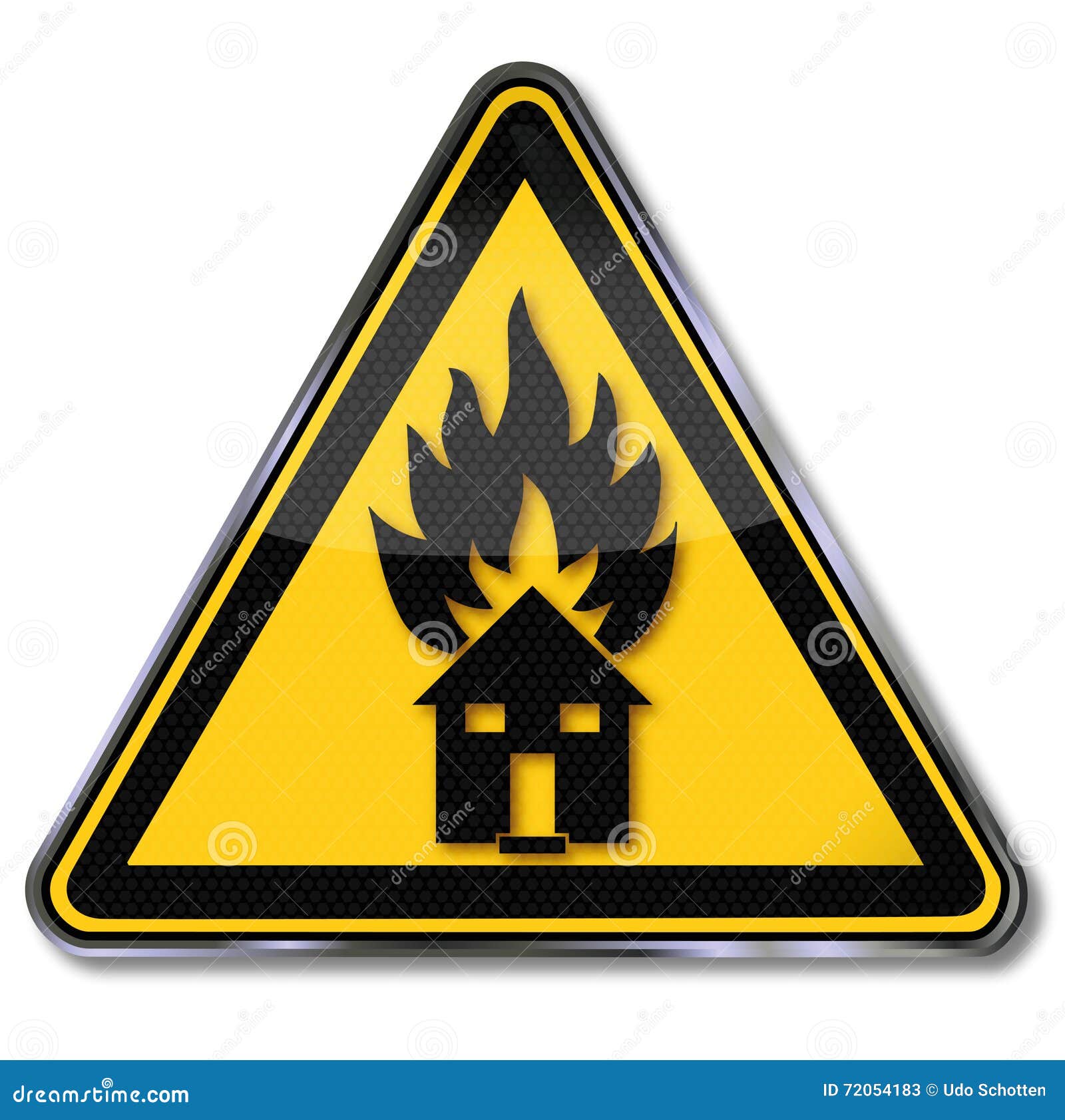 Warning, Fire House and Fire Protection Stock Vector Illustration of