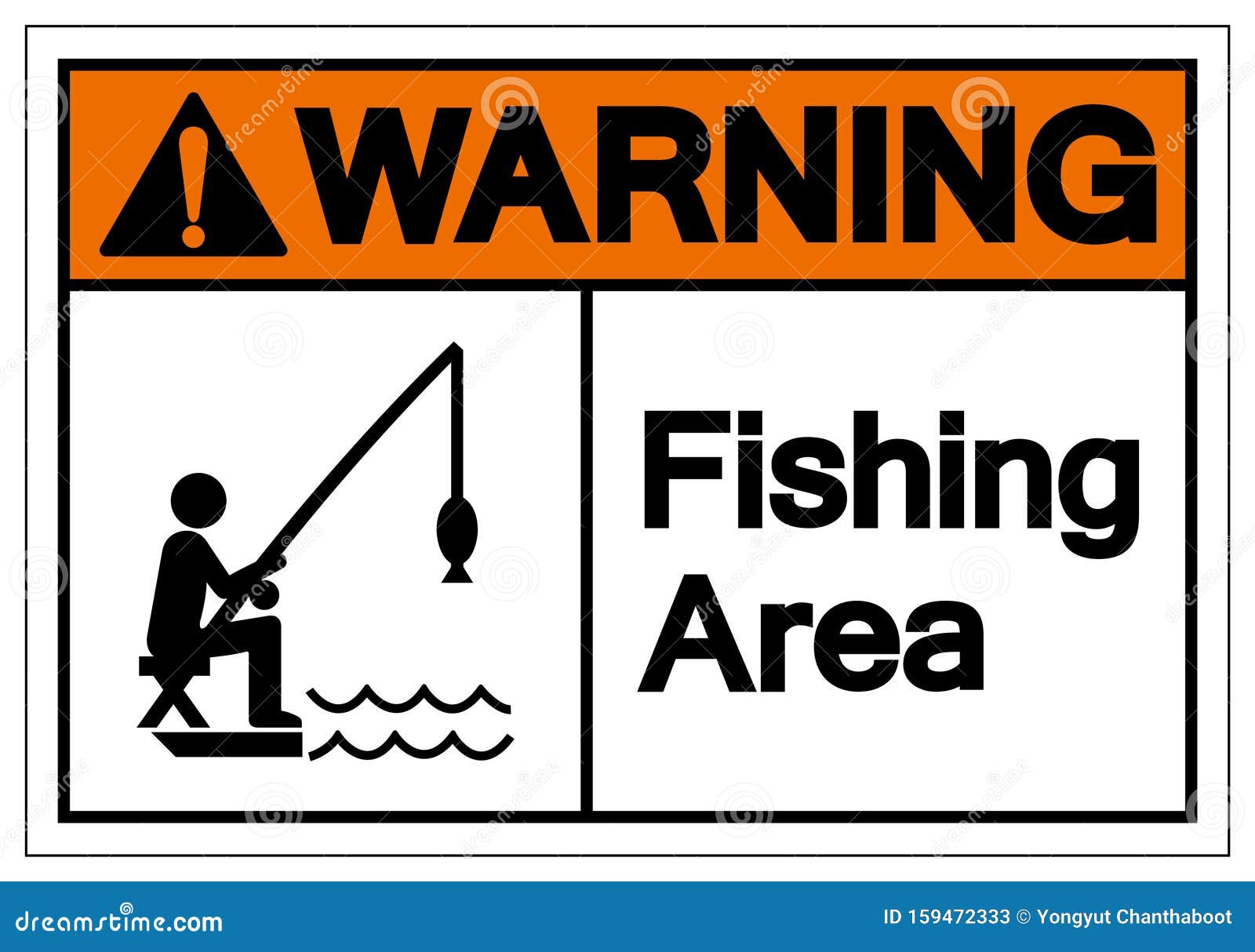 Download Warning Fishing Area Symbol Sign ,Vector Illustration, Isolate On White Background Label .EPS10 ...