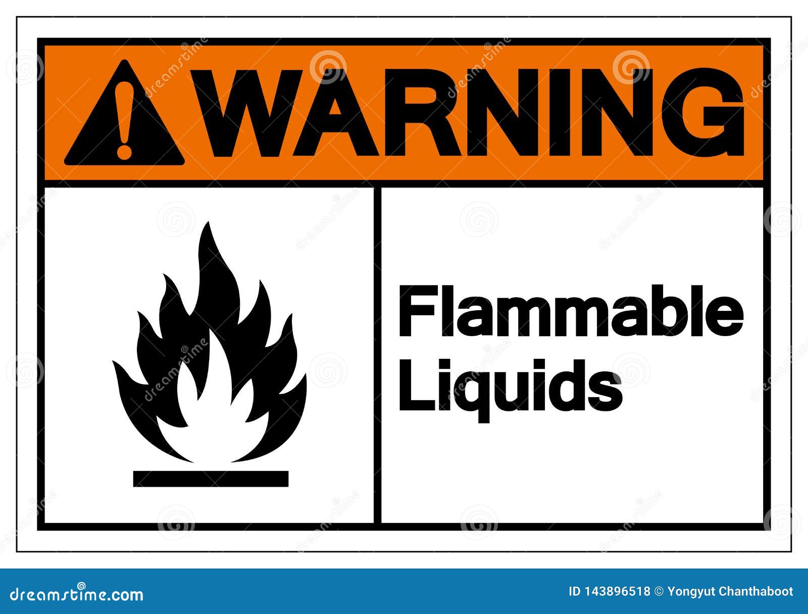 Flammable Liquids UN1993 Symbol Sign, Vector Illustration, Isolate On ...