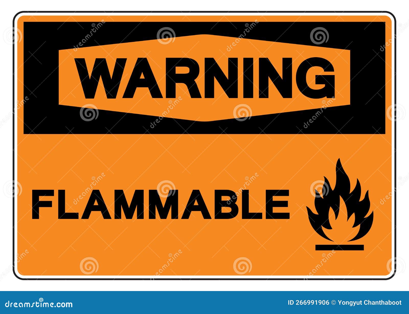 Warning Flammable Symbol Sign,Vector Illustration, Isolate on White