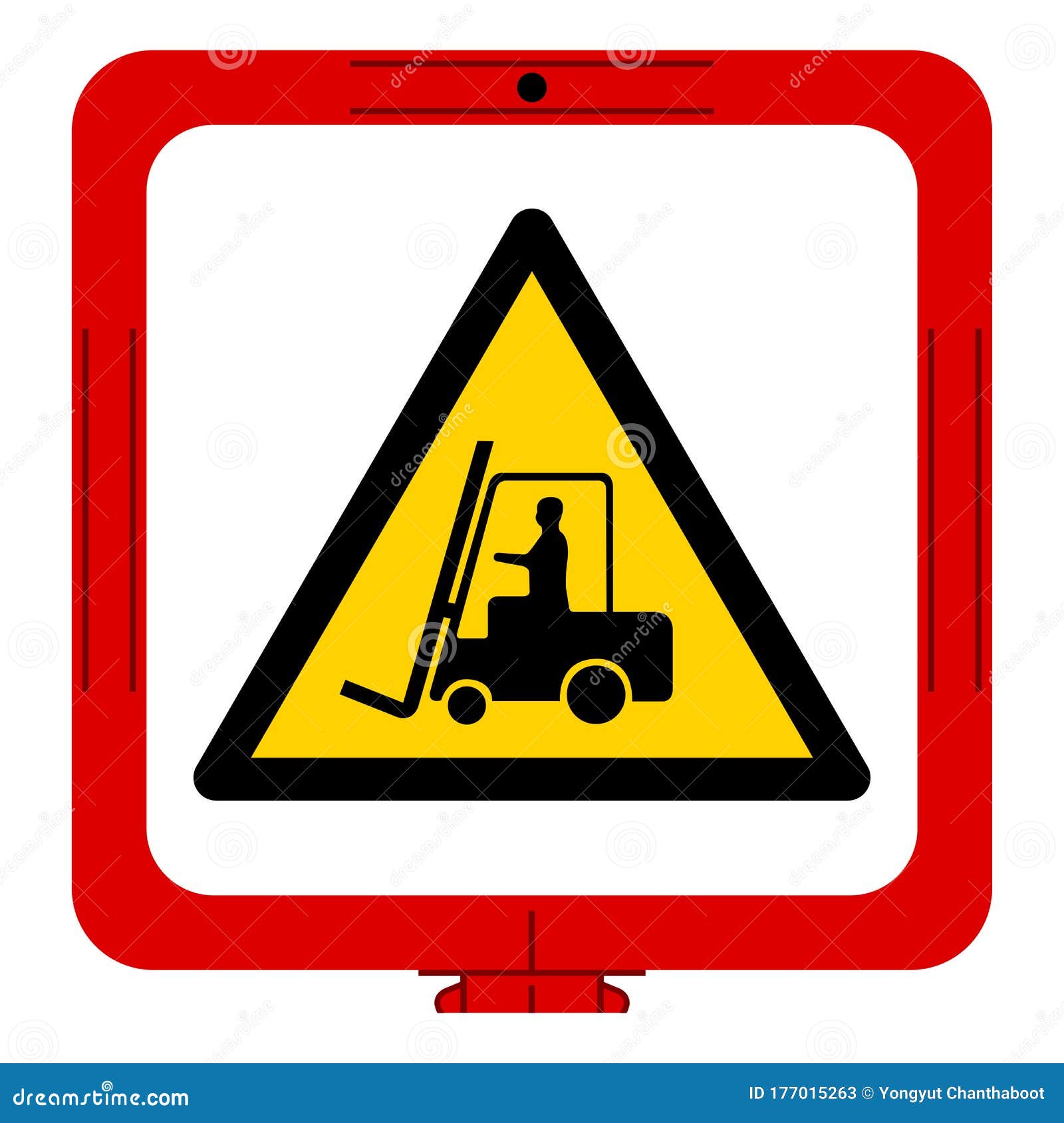 Warning Forklift Symbol Sign,Vector Illustration, Isolate on White
