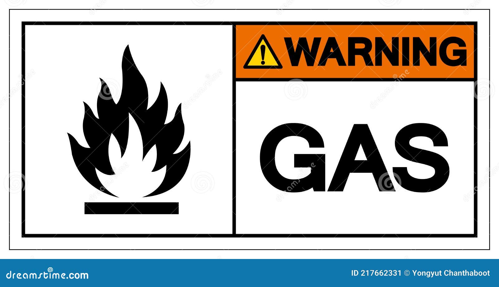 Warning Gas Symbol ,Vector Illustration, Isolate on White Background