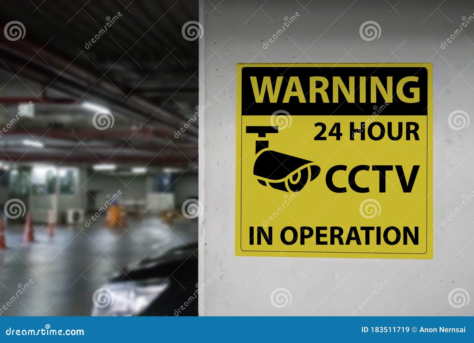 Warning Premises Protected 24 Hour CCTV safety metal park safety sign 