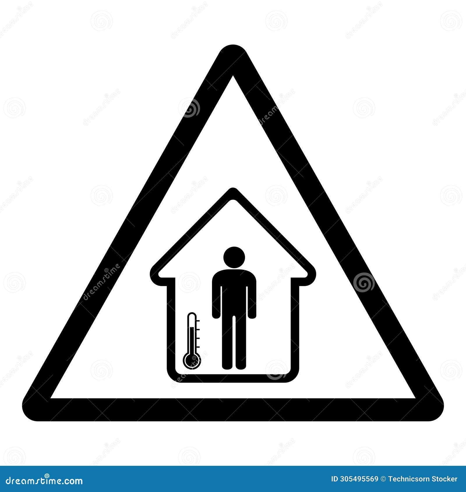 warning isolation area for temperature rechecking  sign , , isolate on white background label. eps10