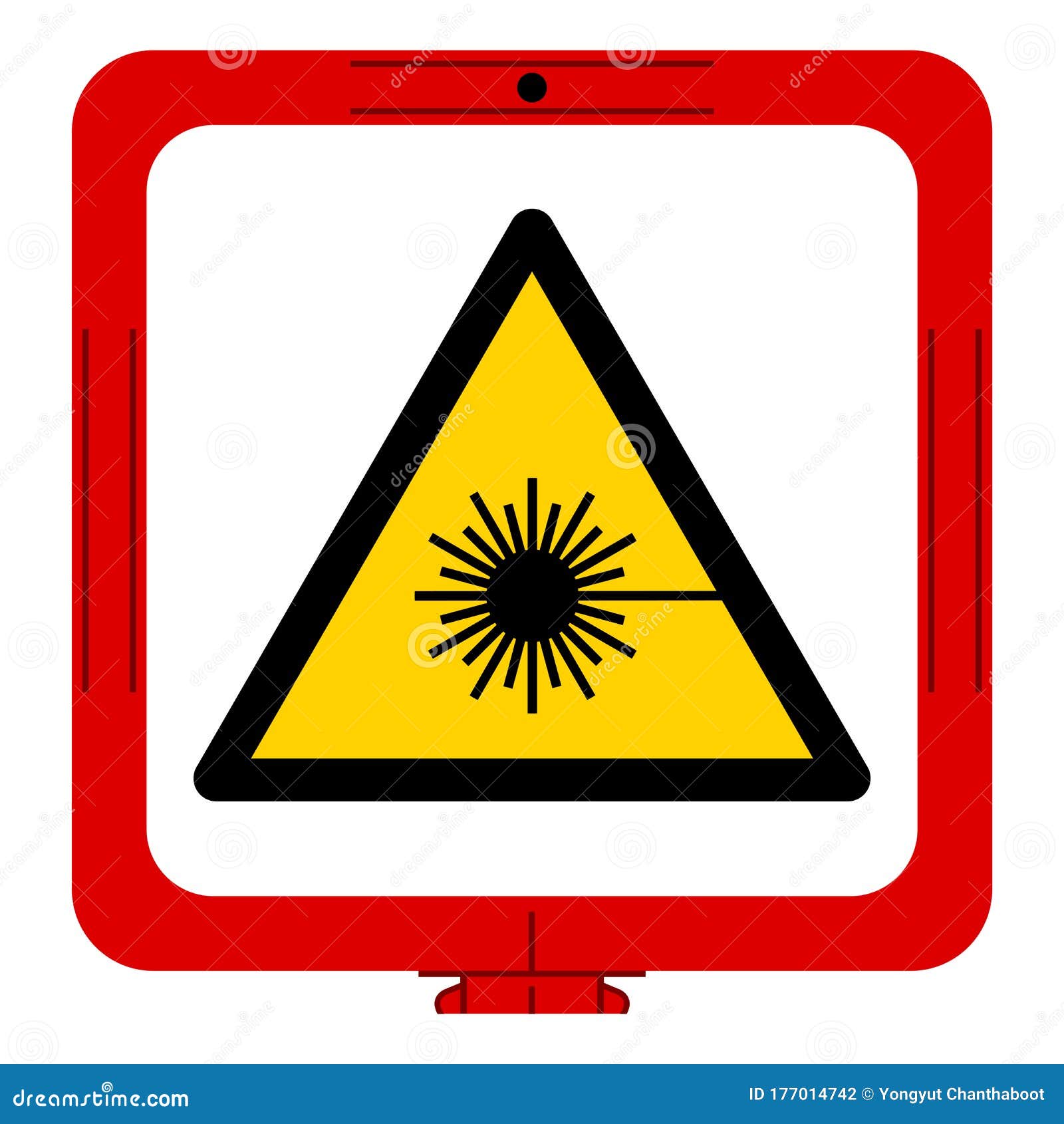 Warning Laser Beam Symbol,Vector Illustration, Isolate on White