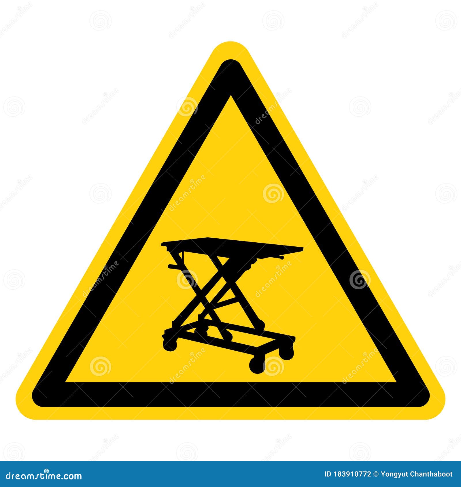 Warning Lifting Hazard  Symbol Sign Vector Illustration 