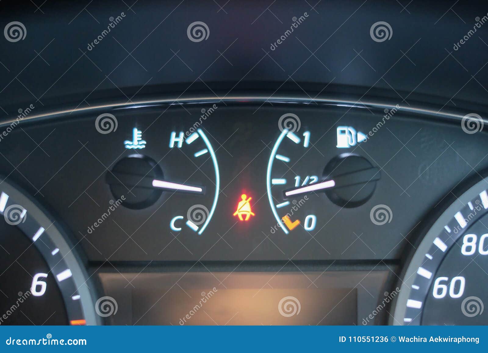Warning Light Sign of Seat Belt Stock Photo Image of light, transport