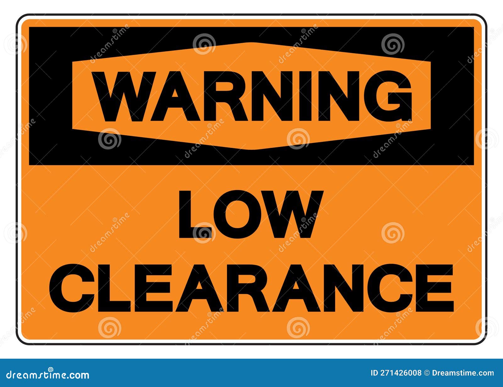 Warning Low Clearance Symbol Sign,Vector Illustration, Isolate on White