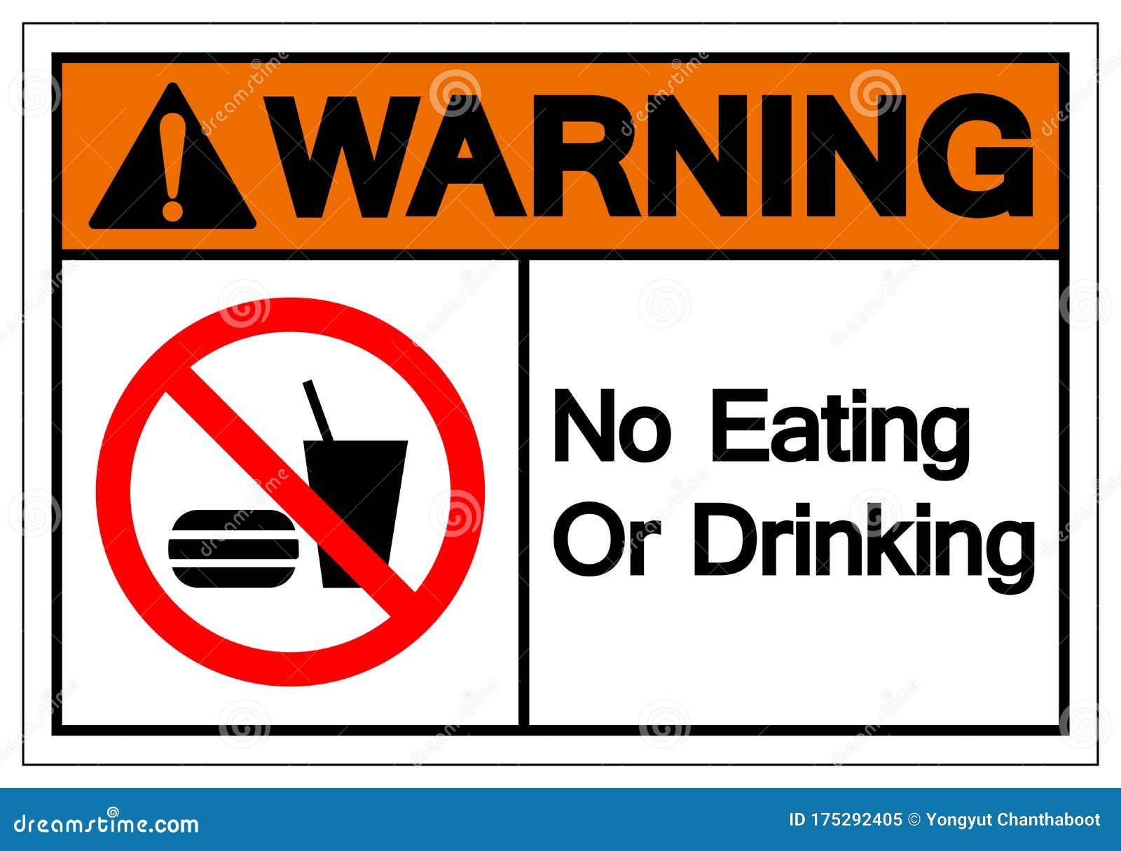 Warning No Eating Or Drinking Symbol Sign Vector Illustration Isolate warning-no-eating-or-drinking-symbol-sign-vector-illustration-isolate