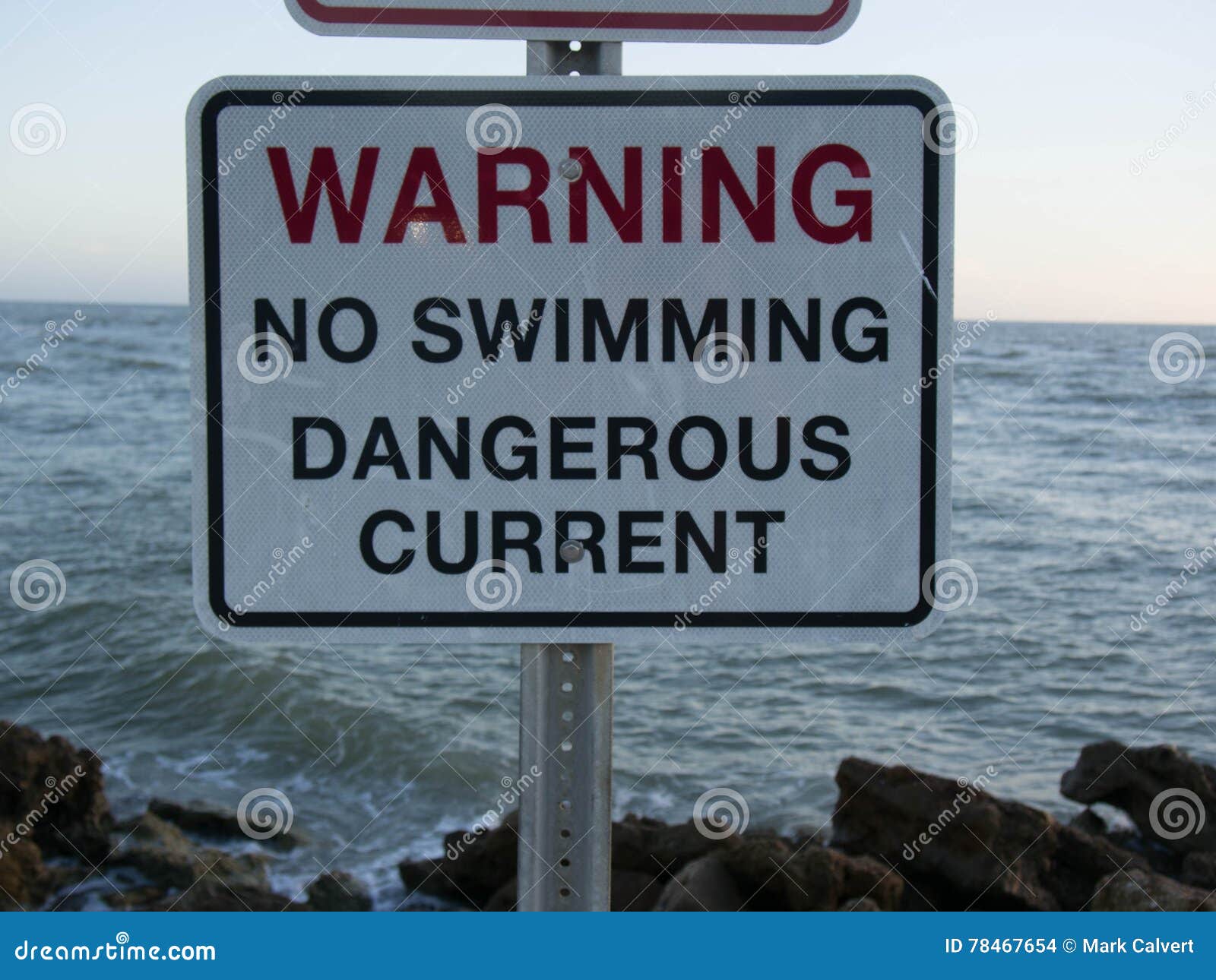 Warning No Swimming Sign stock photo. Image of water 78467654