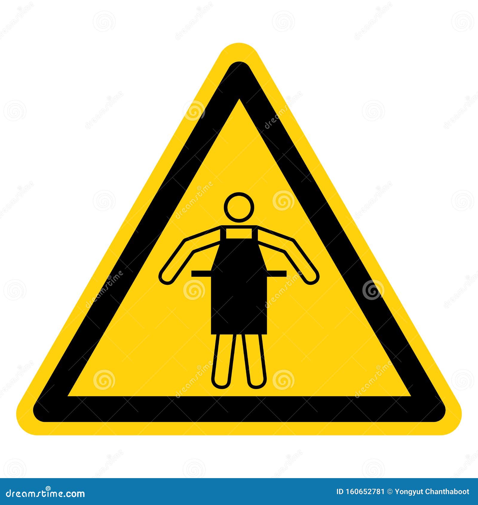 Warning PPE Use Protective Apron Symbol Sign,Vector Illustration