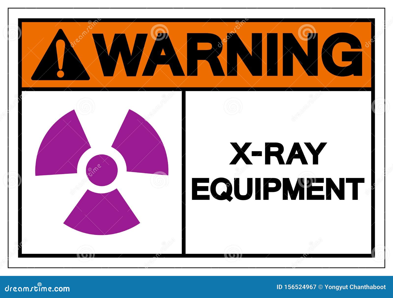 Warning XRay Equipment Symbol Sign, Vector Illustration, Isolate on