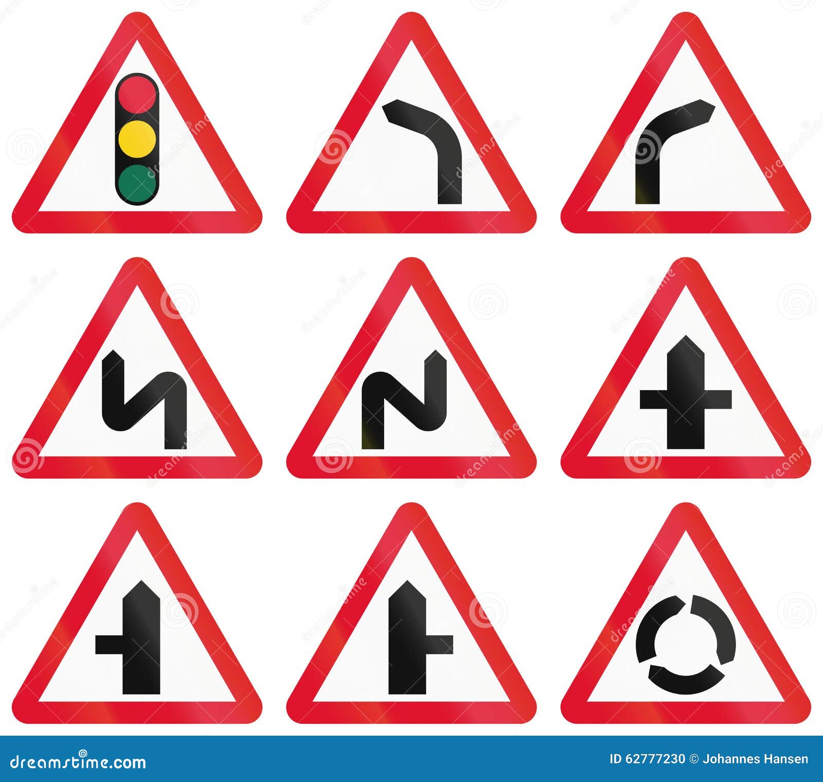 Warning Road Signs in Hong Kong Stock Illustration - Illustration of ...