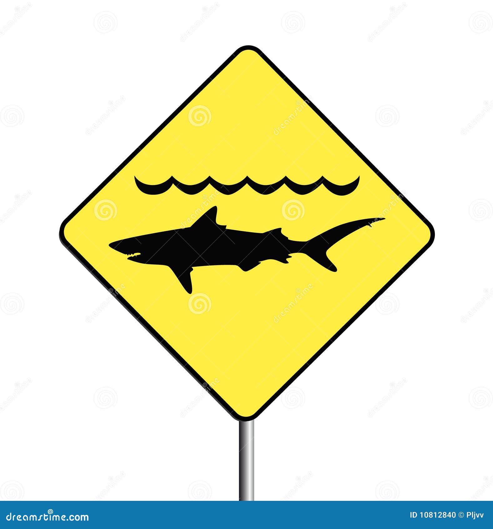 Shark Warning Sign Clip Art