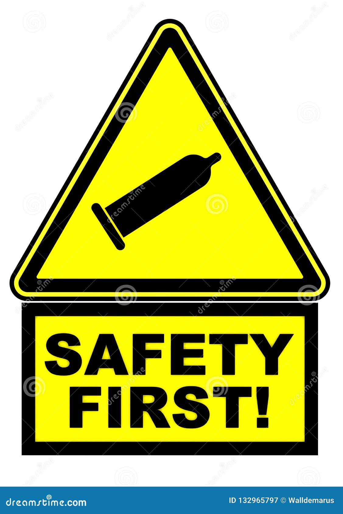 Sex Safety First A Warning Sign Stock Illustration Illustration Of Rendering Digitally