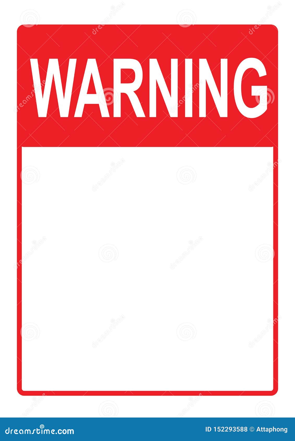 Warning Sign Danger Sign With Blank Space For Your Text Printable Paper Templates Available For A4 Paper Vector Stock Vector Illustration Of Message Secure 152293588