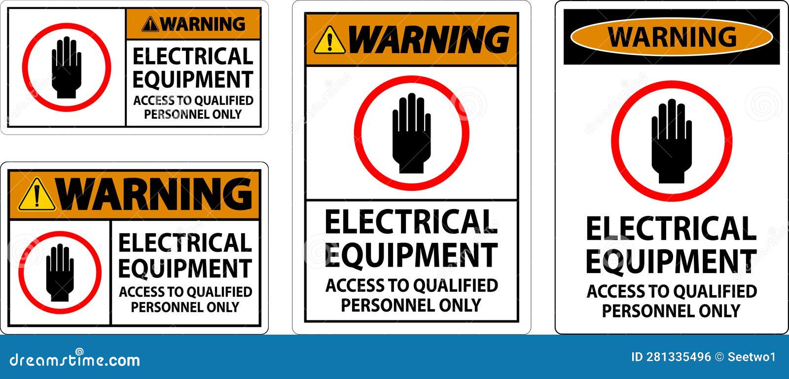 Warning Sign Electrical Equipment Authorized Personnel only Stock