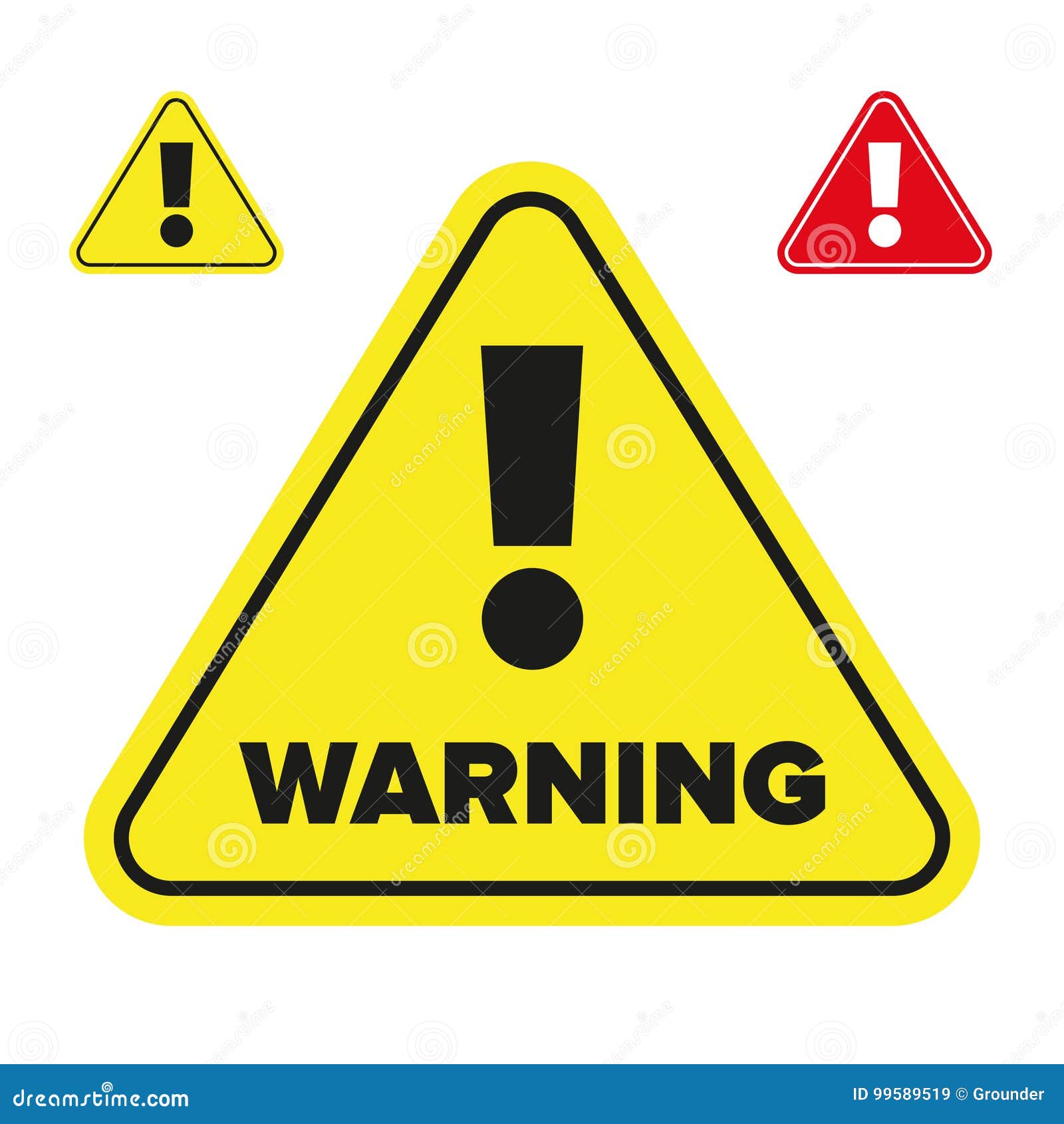 Warning Sign Exclamation Mark Stock Vector Illustration of symbol
