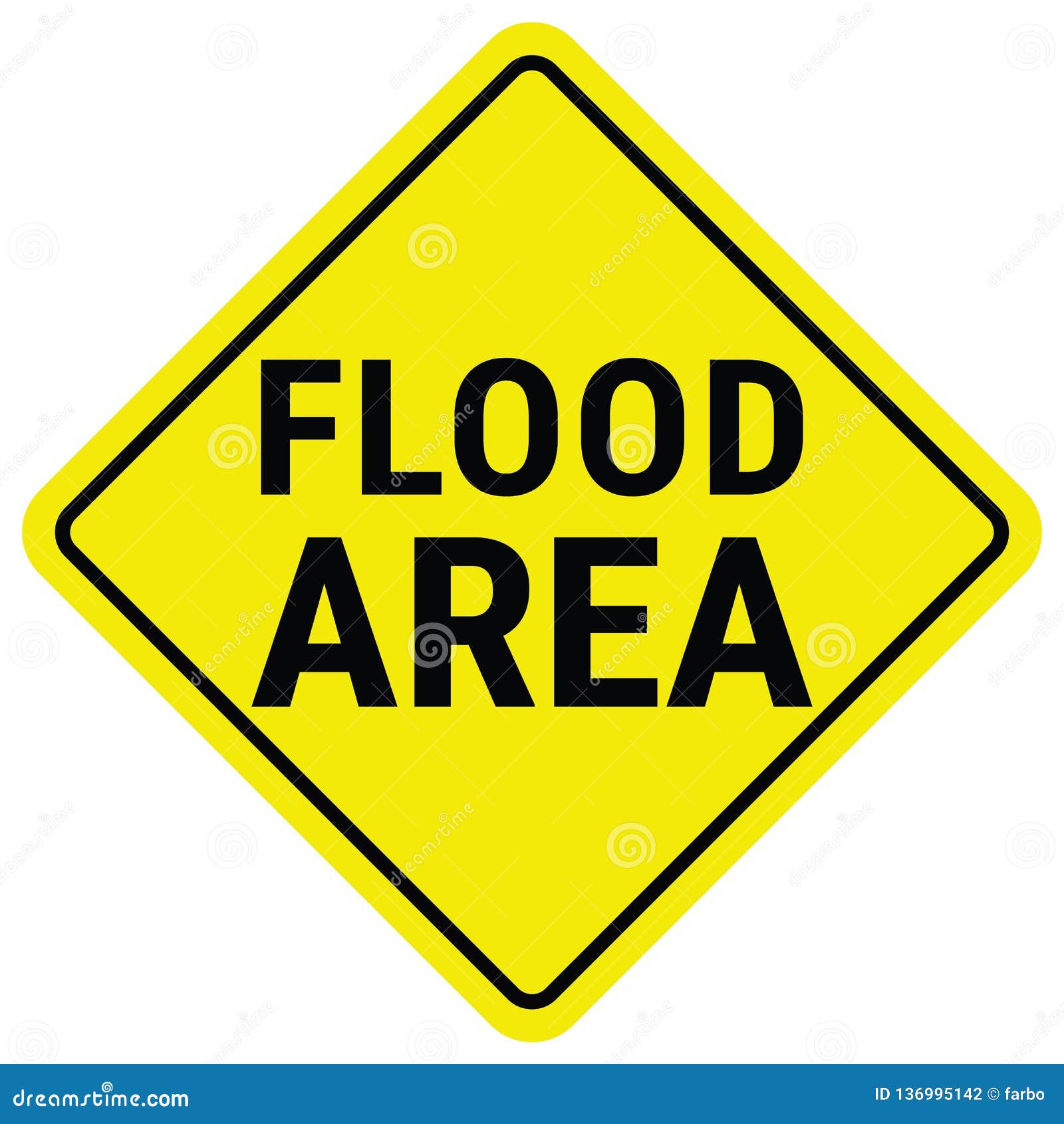 Warning Sign Flood Warning Flash Flood Watch Stock Vector Illustration Of Flash Road 136995142