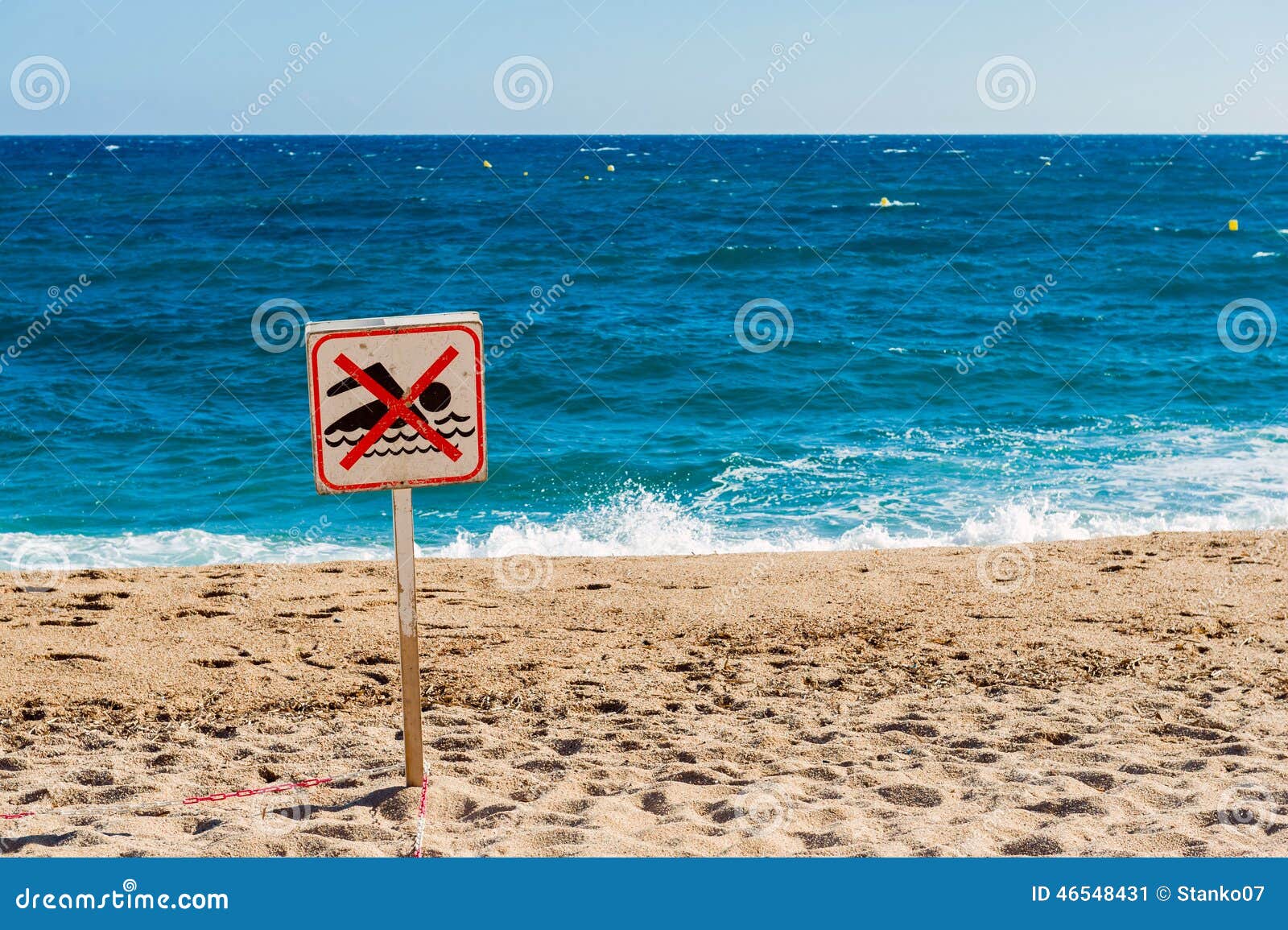 Warning Sign No Swimming Allowed Stock Image Image of alert, holiday