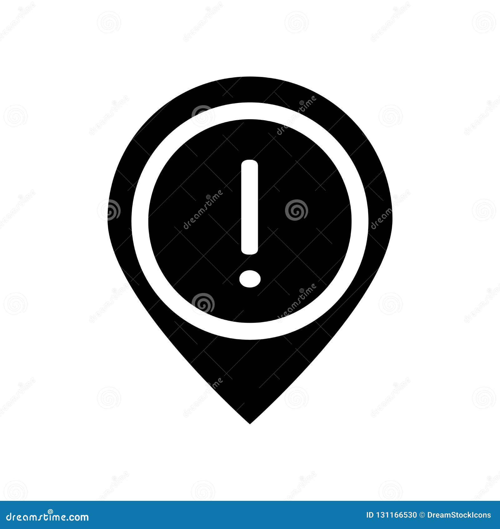 Warning Sign Pin Icon. Trendy Warning Sign Pin Logo Concept on W Stock ...