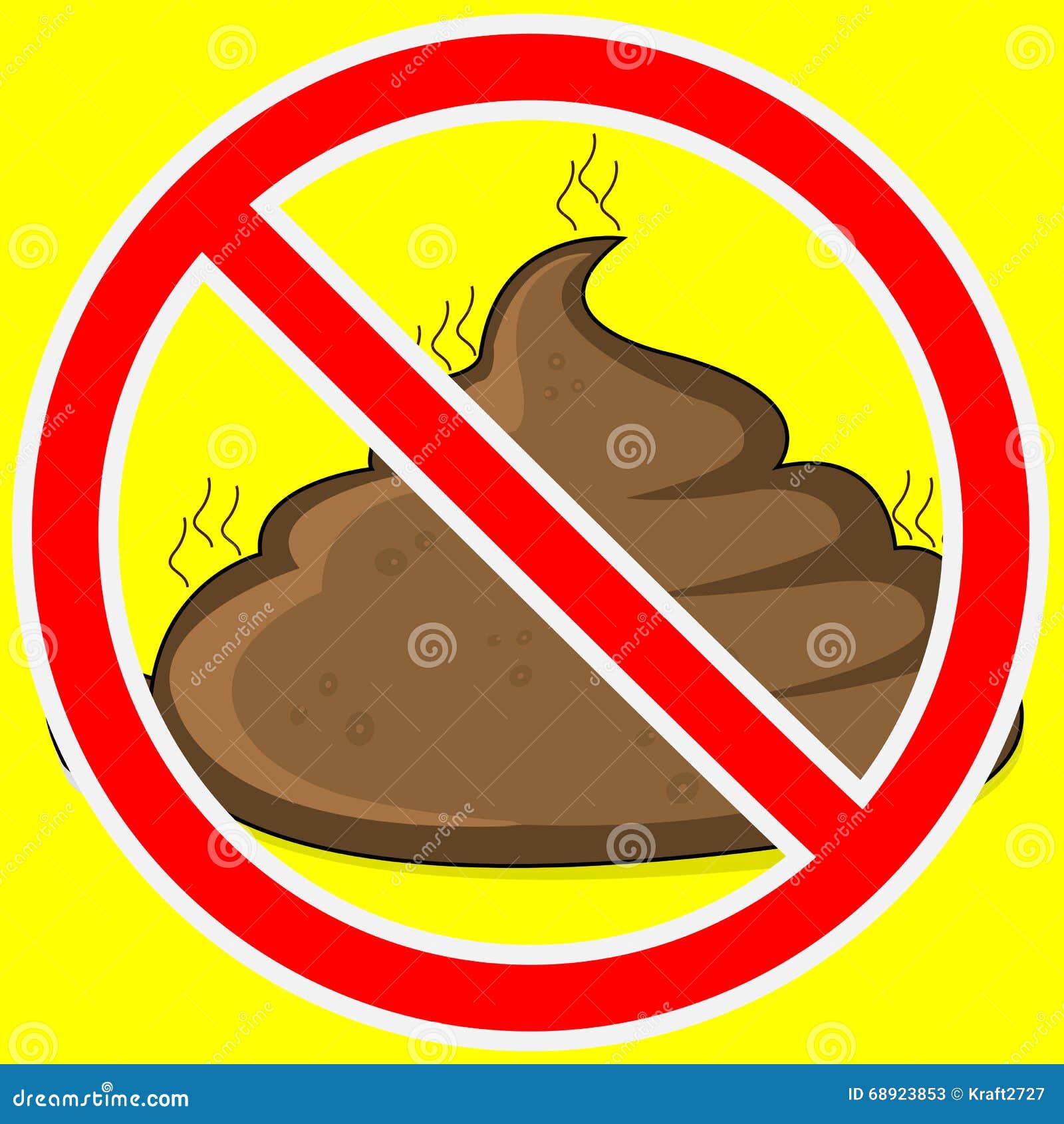 Warning sign Stop feces stock vector. Illustration of smell 68923853