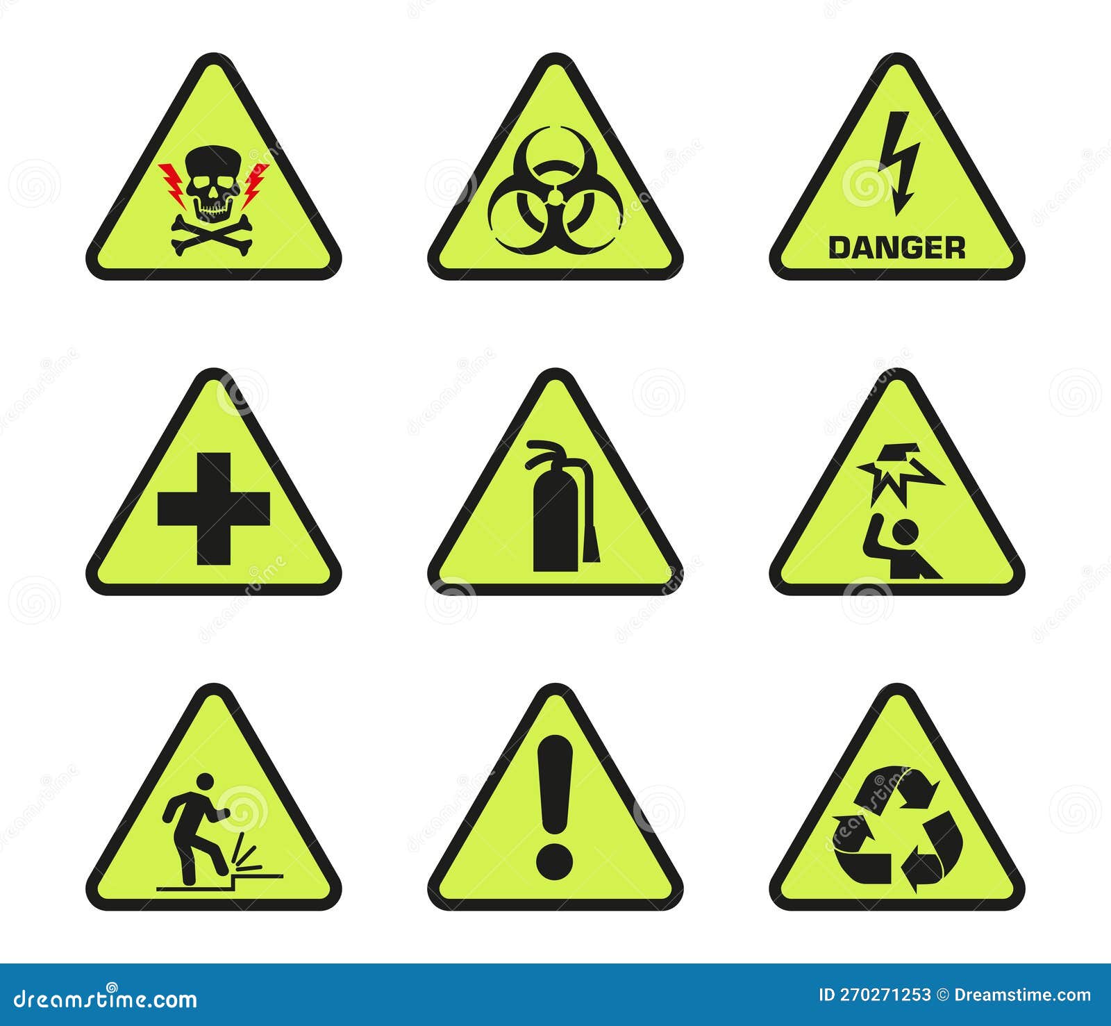 Warning Sign, Yellow Sign, Icon Vector. EPS 10 Stock Vector