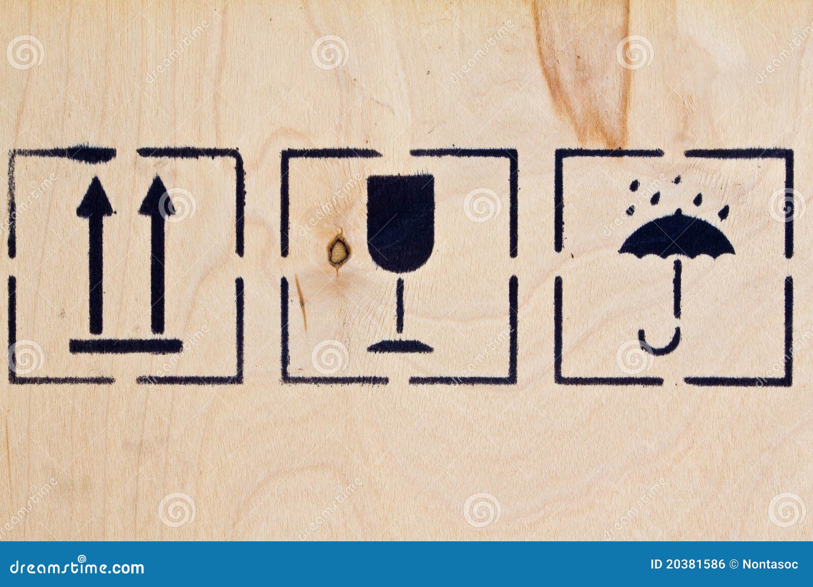 Warning signs of Cargo stock photo. Image of pack, background 20381586