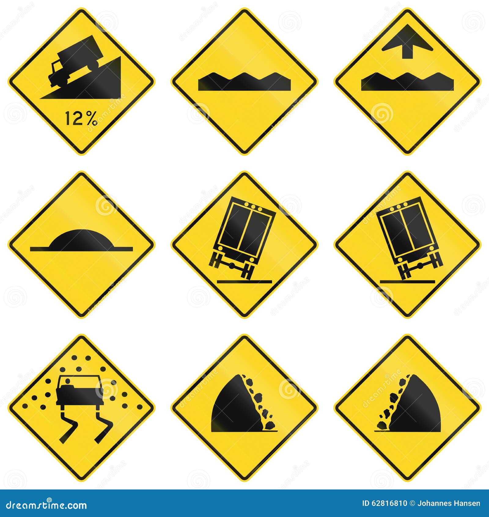 Warning Signs in Ontario Canada Stock Illustration Illustration of frame, cold 62816810