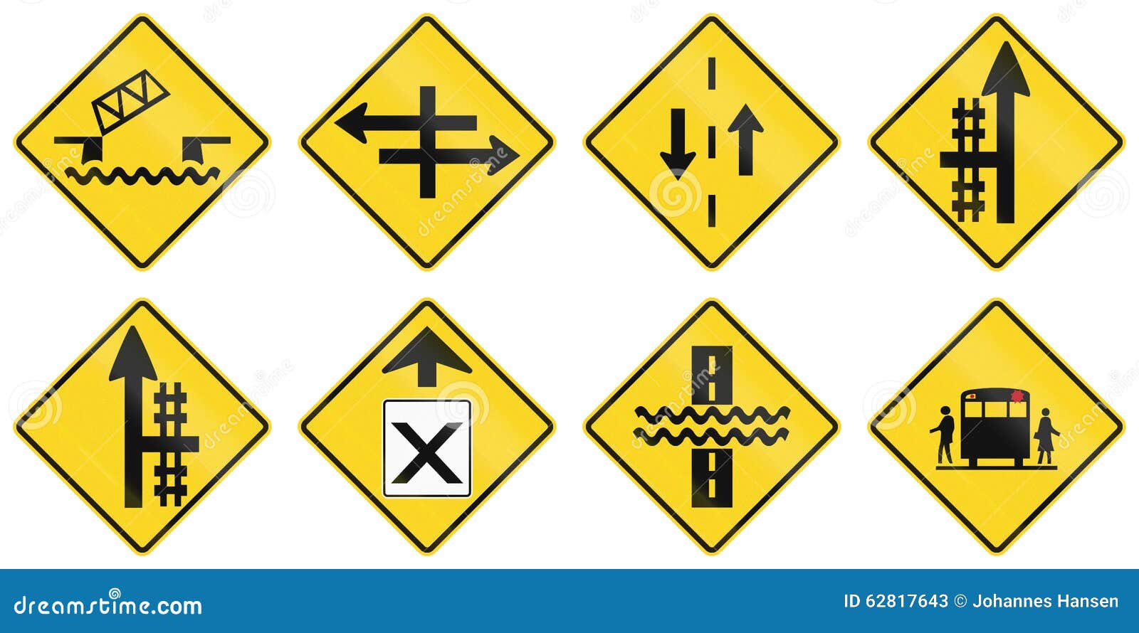 Warning Signs in Ontario Canada Stock Illustration Illustration of