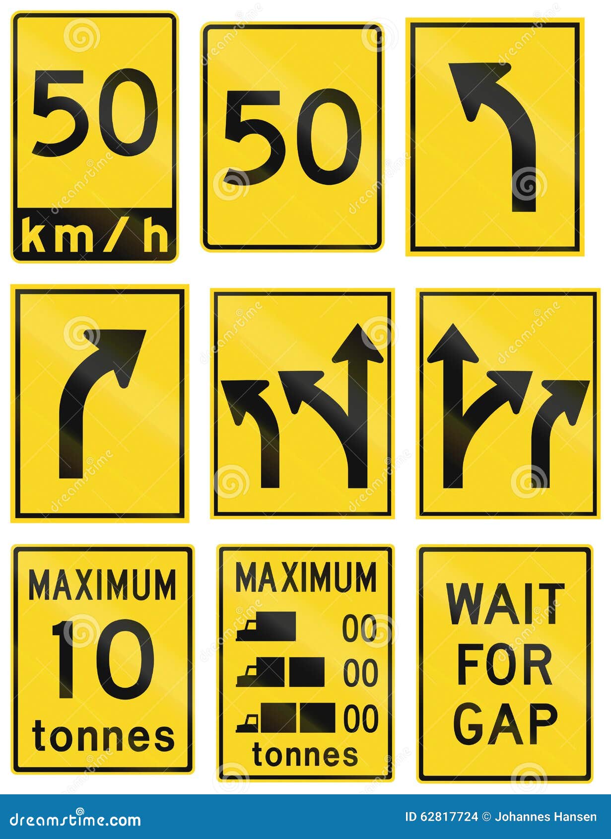 Warning Signs in Ontario Canada Stock Illustration Illustration of