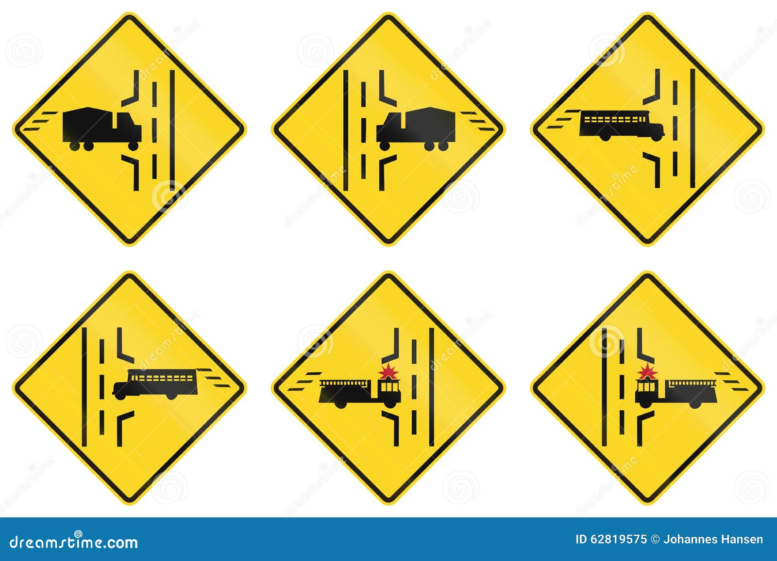 Warning Signs in Ontario Canada Stock Illustration Illustration of reflection, danger 62819575