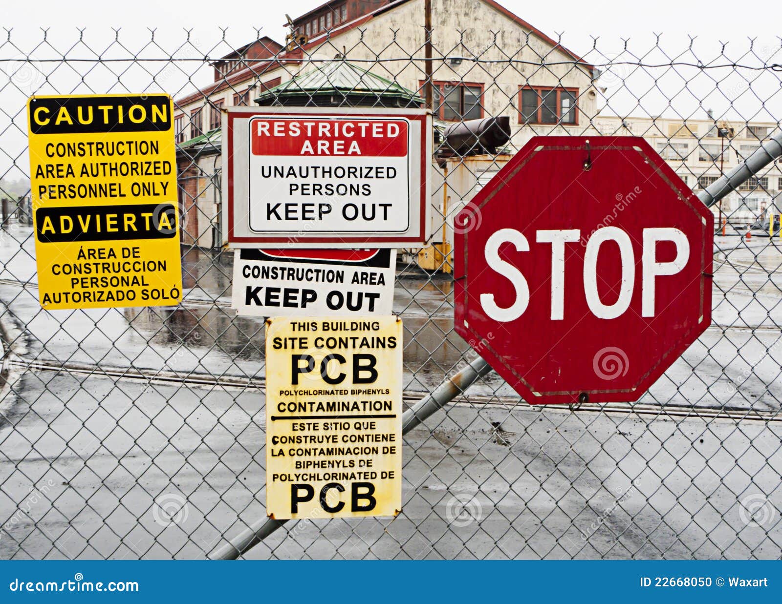 warning signs to keep out of dangerous area