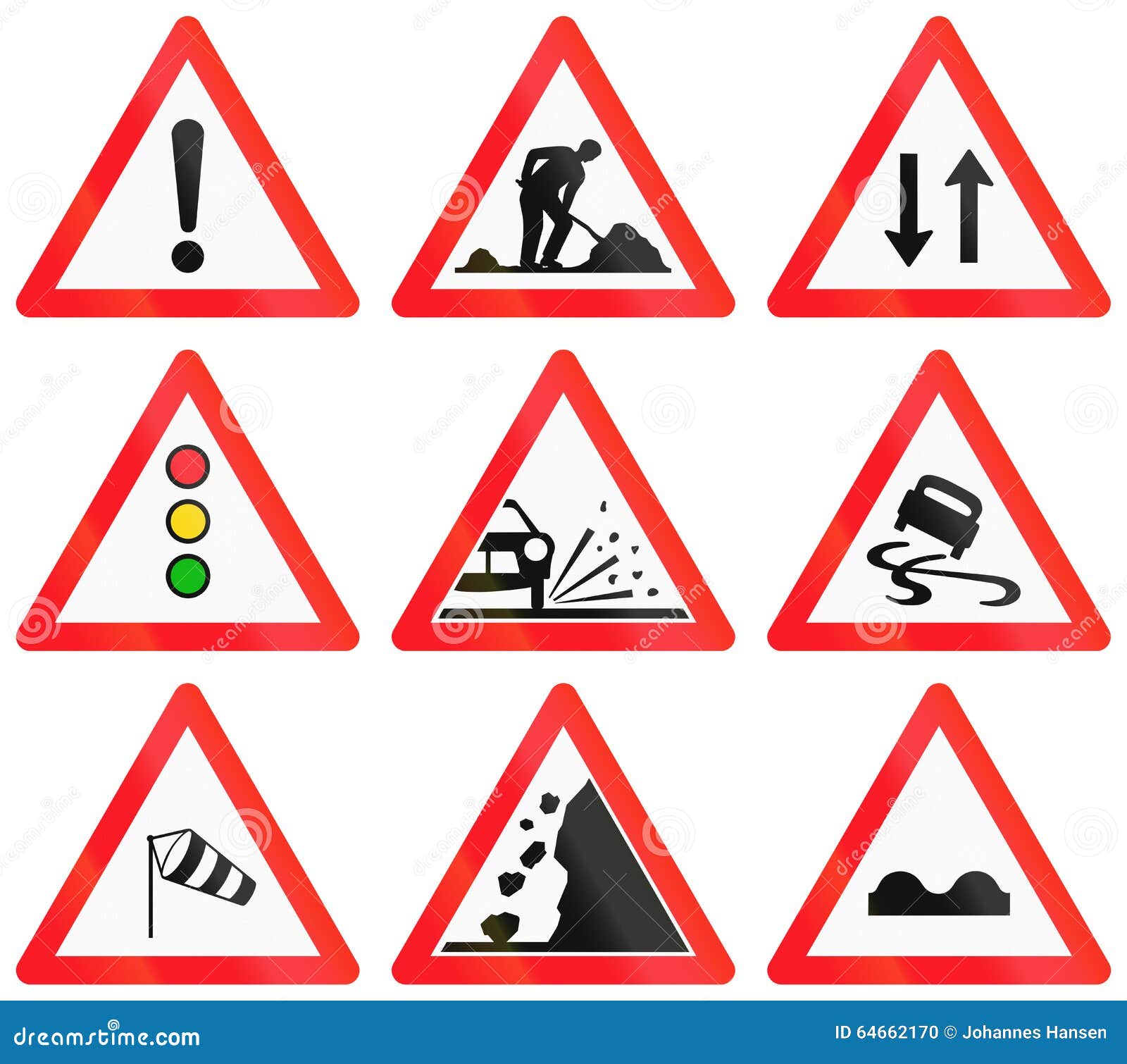 Warning Signs Used in Switzerland Stock Illustration - Illustration of ...