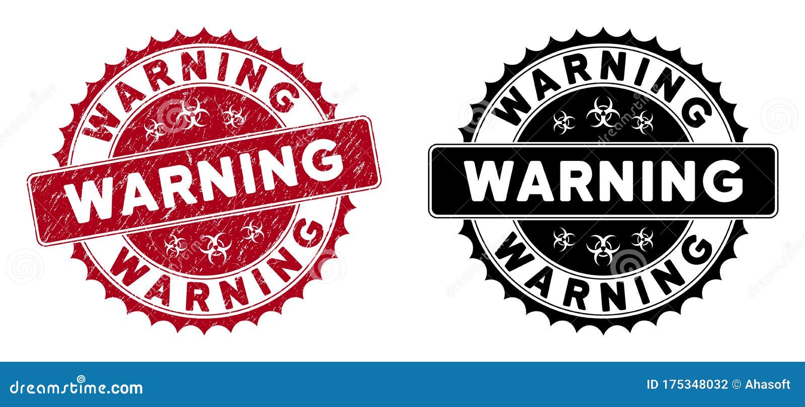 Scratched Warning Round Red Stamp Seal Stock Illustration ...