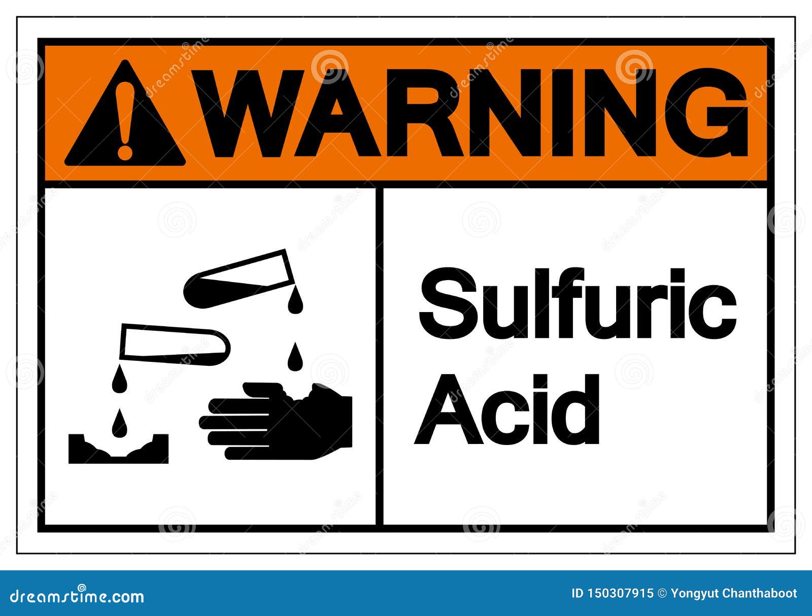 Warning Sulfuric Acid Symbol Sign Vector Illustration Isolate On White Background Label Eps10 Stock Vector Illustration Of Healthy Corrosive 150307915
