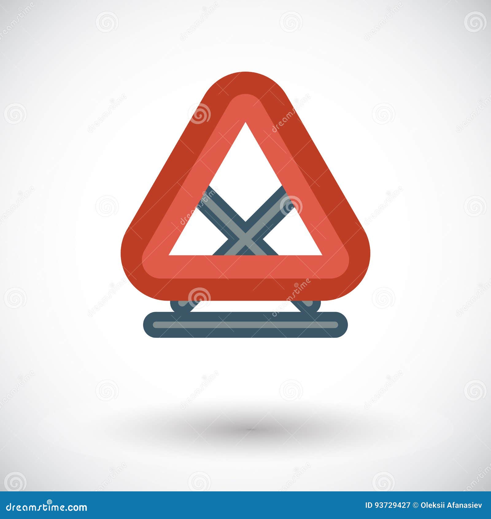 Warning Triangle Single Icon. Stock Vector Illustration of safety