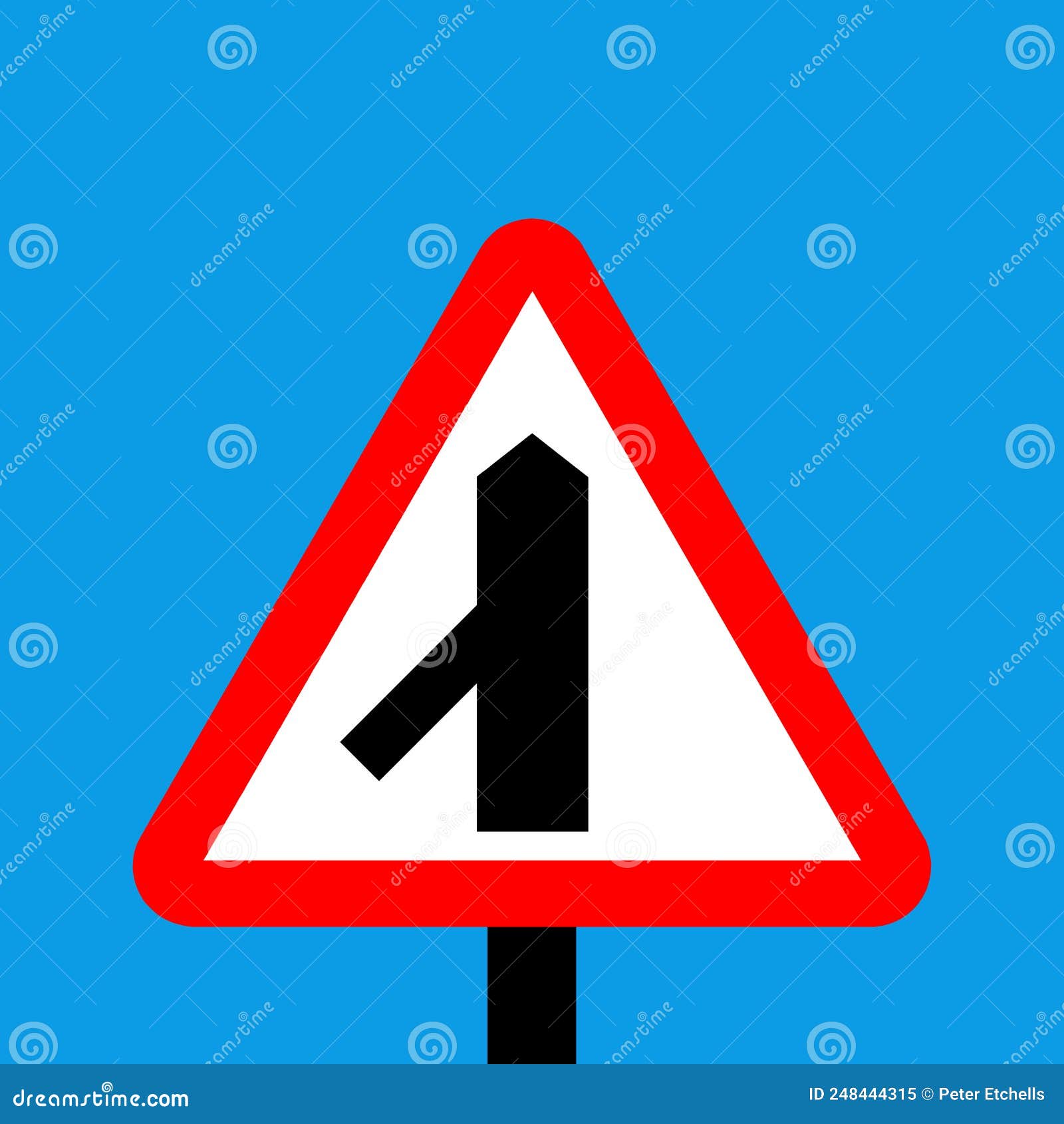a merging traffic sign warns you a merging traffic sign warns you