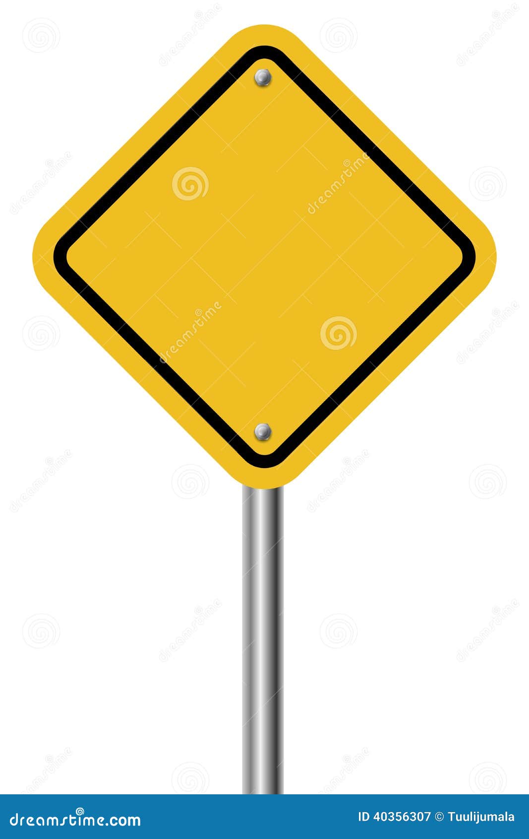 Yellow Diamond-Shaped Warning Road Signs