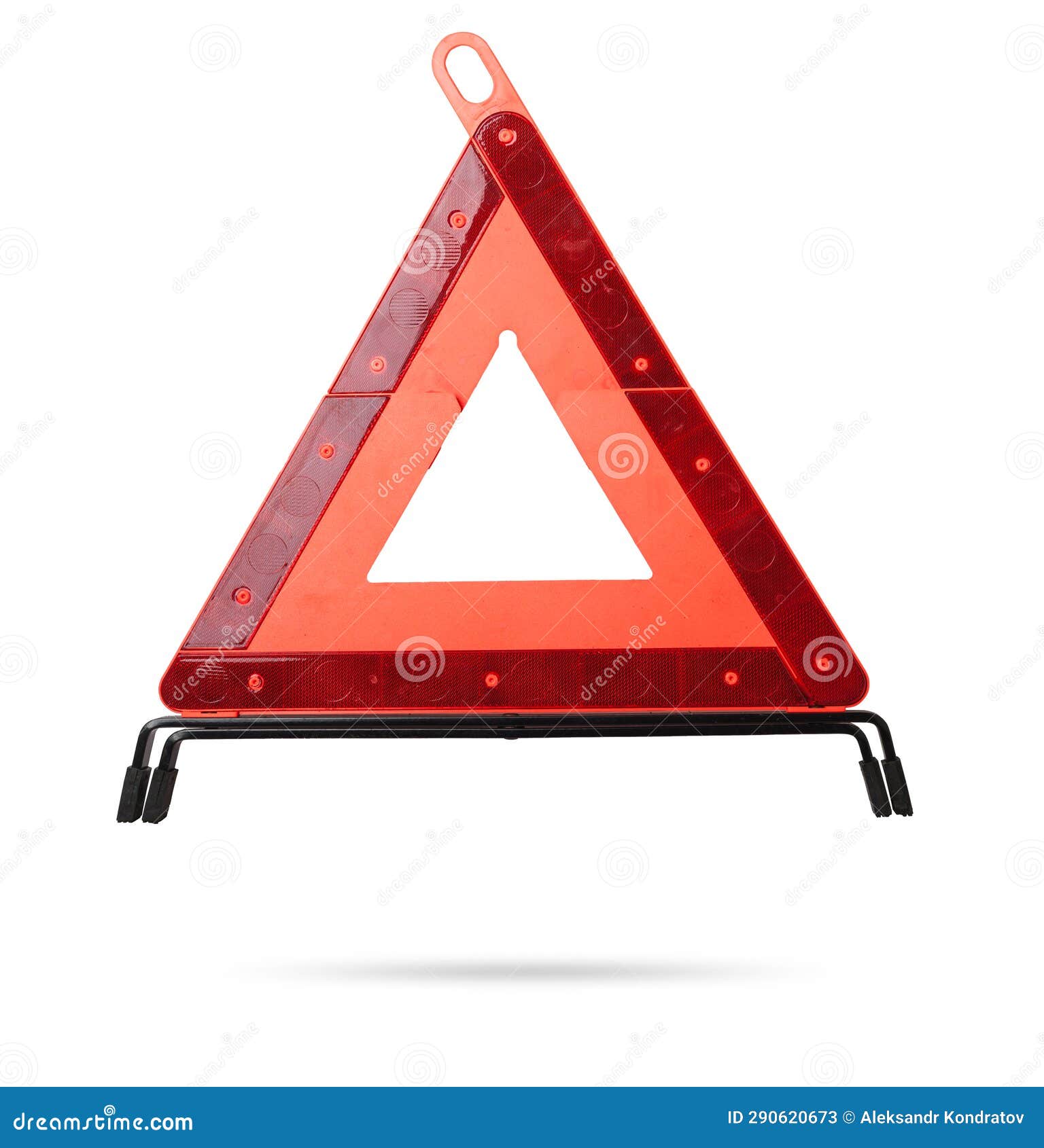 Warnleuchte Aus Rotem Reflektierendem Kunststoff Mit Blauem Gehäuse Auf  Weißem Hintergrund in Einem Fotostudio. Obligatorisch Stockbild - Bild von  sicherheit, unfall: 290620673