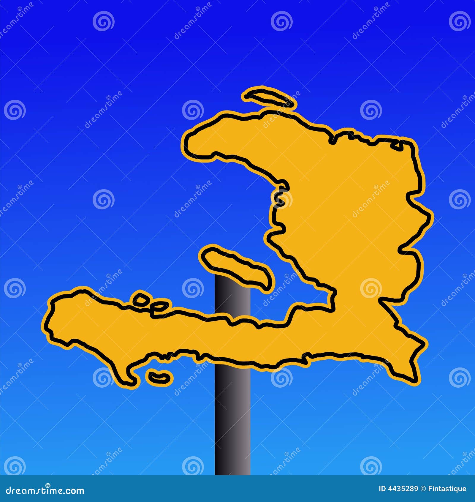 Warnzeichen Der HaitiKarte Vektor Abbildung Illustration von gefahr